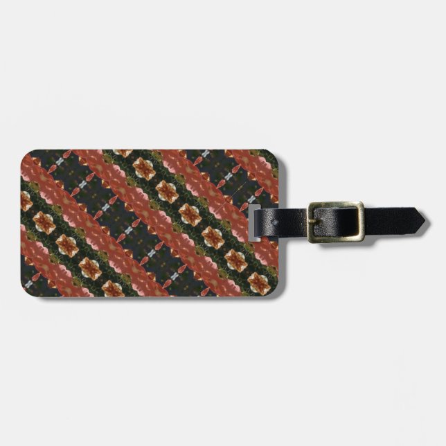 Grönt och Amber Ikat 6 Bagagebricka (Horisontell Framsida)