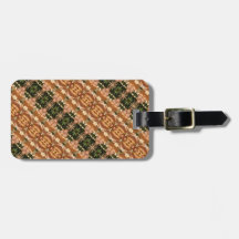 Grönt och Amber Ikat 8