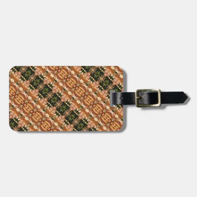 Grönt och Amber Ikat 8 Bagagebricka (Horisontell Framsida)