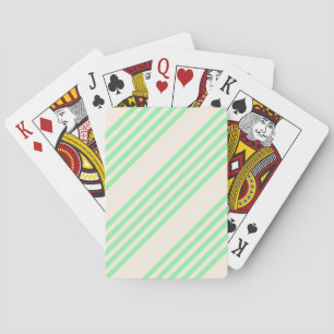Grönt och beige fem rand mönster casinokort
