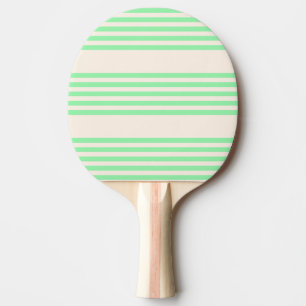 Grönt och beige fem rand mönster pingisracket