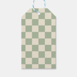 Grönt och Benvit kontrollpanel Presentetikett