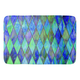 Grönt och blå badrumsmatta