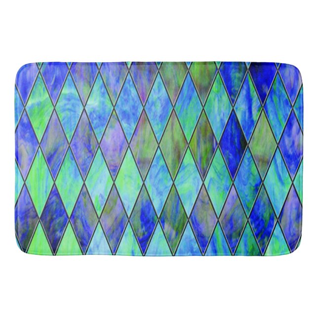 Grönt och blå badrumsmatta (Framsidan)