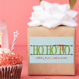 Grönt och blå Elf Shenanigans Rektangulärt Klistermärke