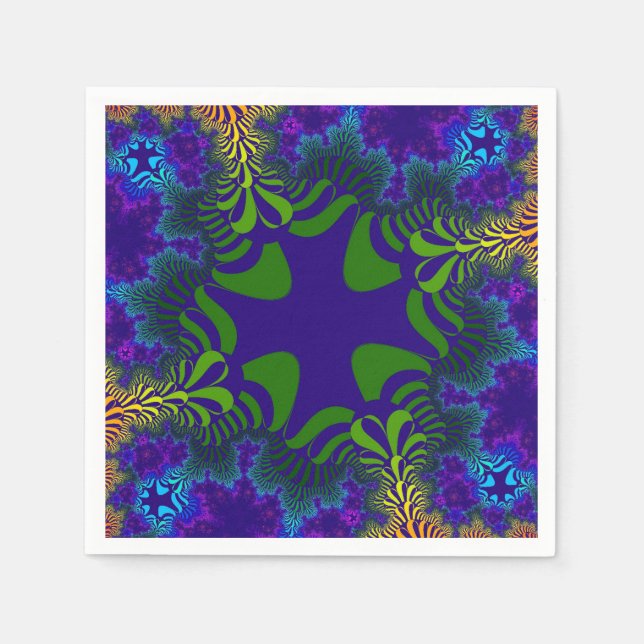 Grönt och blå Kor Pappersservett (Framsidan)