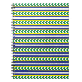 Grönt och blå lettisk lettisk folkkonst anteckningsbok