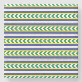 Grönt och blå lettisk lettisk folkkonst stenunderlägg