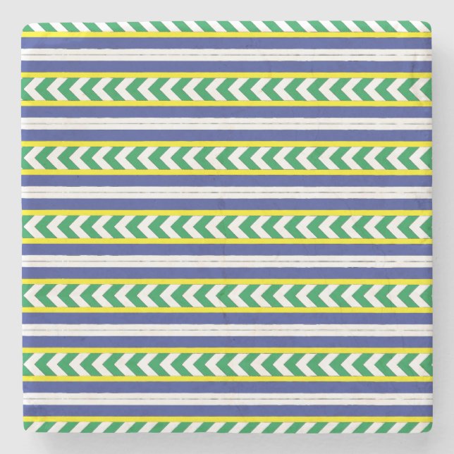 Grönt och blå lettisk lettisk folkkonst stenunderlägg (Framsidan)