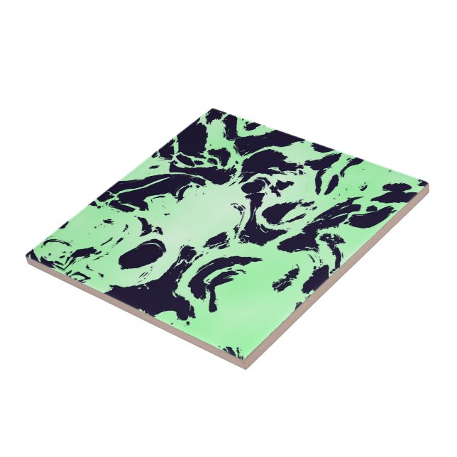 Grönt och blå marmor kakelplatta (Sidan)