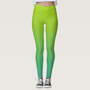 Grönt och blå övertoning leggings