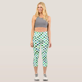 Grönt och Blå Polka dots utan sjölösa Mönster