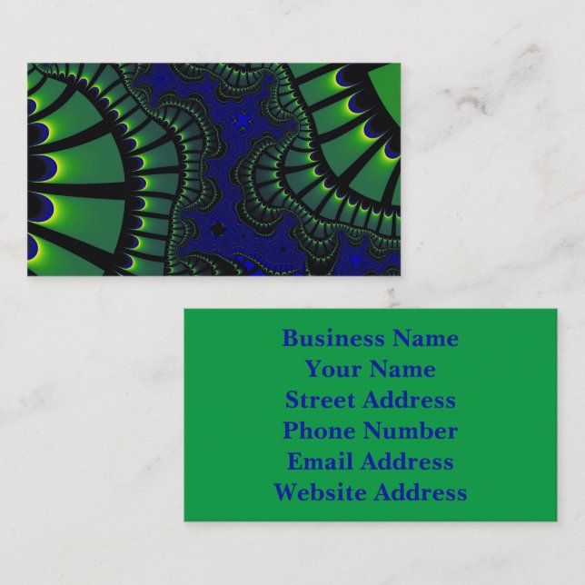 Grönt och blå Remix Visitkort (Fram/baksida)