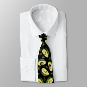 Grönt och Black Avocado Mönster Slips