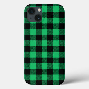 Grönt och Black Buffalo Check Gingham Helgdag Cas