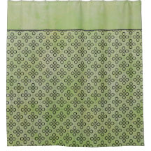 Grönt och Black Retro Mönster