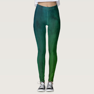 Grönt- och bläckstrålar leggings