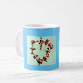 Grönt och blåfärgat Mors dag Heart Kaffemugg