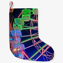 Grönt- och blåfärshjul liten julstrumpa