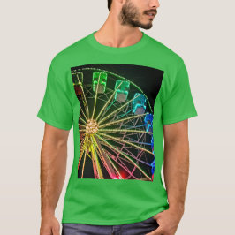 Grönt- och blåfärshjul t shirt