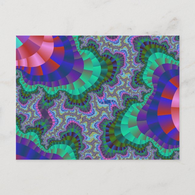 Grönt och blåredskap vykort (Framsida)