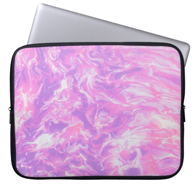 GRÖNT- OCH BLÅSKAN ABSTRAKT-PAINERING LAPTOP FODRAL (Framsidan)