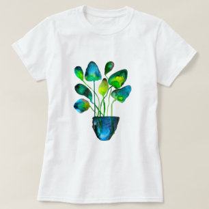 Grönt och blått abstrakt T-Shi T Shirt