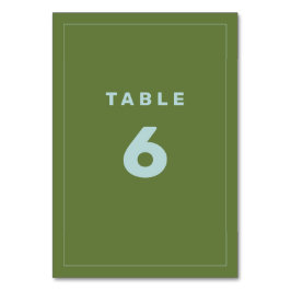 Grönt och blått Bordsnummer med Andersson-inspirer