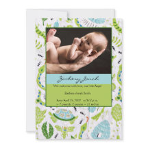 Grönt och blått djurfoto Pojke-meddelande