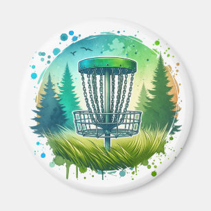 Grönt och blått golfspel magnet