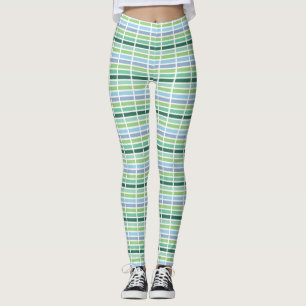 Grönt och blått Rand Leggings