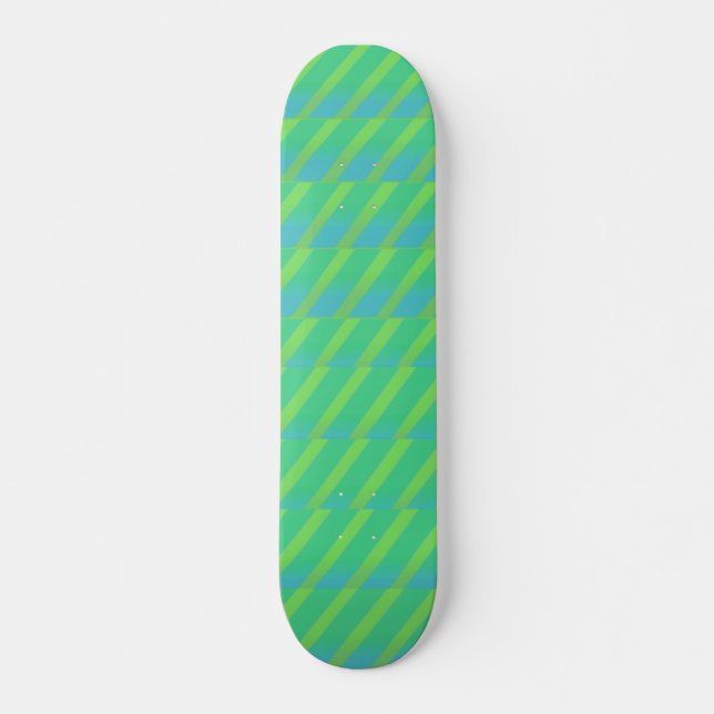 grönt och blått rand mini skateboard bräda 18,7 cm (Framsida)