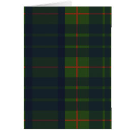 Grönt och blått Tartan-rutigt gratulationskort Hälsningskort