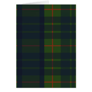 Grönt och blått Tartan-rutigt gratulationskort Hälsningskort