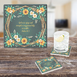 Grönt och Blommigt Anpassade av utandning Stenunderlägg