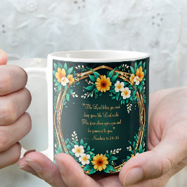 Grönt och Blommigt Utandning Morgonvälsignelse Mug Kaffemugg