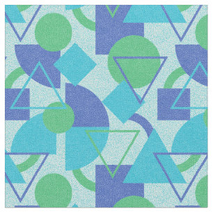 Grönt och Blue Bauhaus Stil Tyg