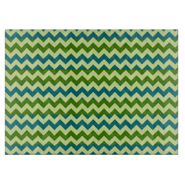 Grönt och Blue Chevron Mönster (Framsidan)