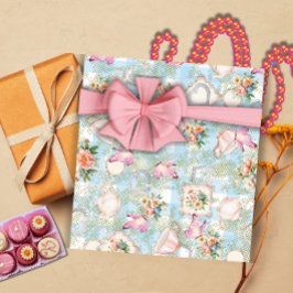 Grönt och Blue Garden Party Presentpapper