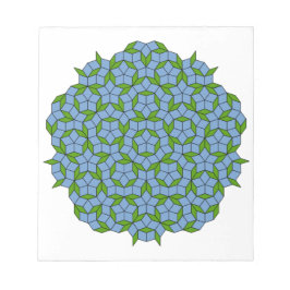 Grönt och Blue Penrose Rhombus Mönster Anteckningsblock