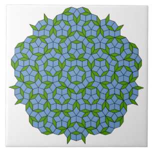 Grönt och Blue Penrose Rhombus Mönster Kakelplatta