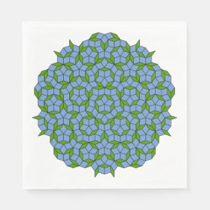 Grönt och Blue Penrose Rhombus Mönster Pappersservett