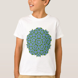 Grönt och Blue Penrose Rhombus Mönster T Shirt