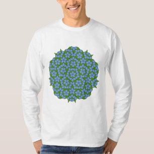 Grönt och Blue Penrose Rhombus Mönster T Shirt
