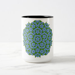 Grönt och Blue Penrose Rhombus Mönster Två-Tonad Mugg