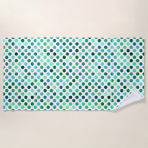 Grönt- och Blue Polka-punkt