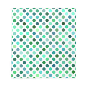 Grönt- och Blue Polka-punkt Anteckningsblock