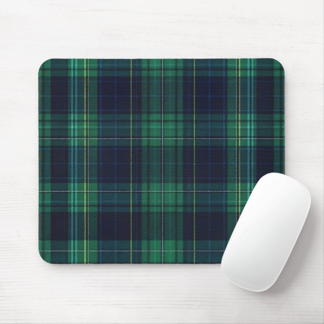 Grönt och Blue Scottish Tartan Play Musmatta (Med mus)