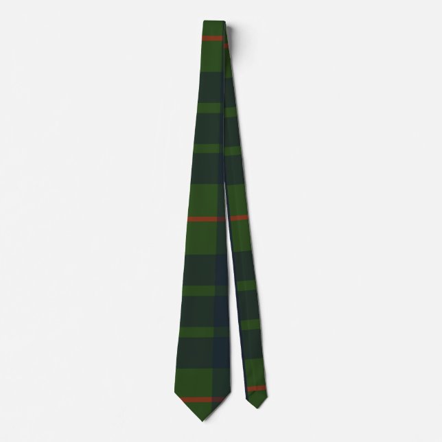 Grönt och Blue Tartan Play Slips (Framsida)