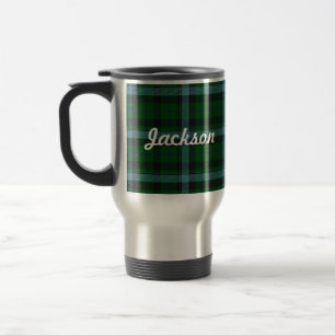 Grönt och Blues Tartan Play Mönster Resemugg